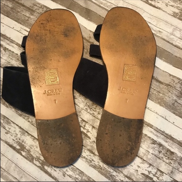 J crew leather navy blue sandal size 7 - Picture 3 of 4